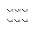 Multi-Pack CZ L-Bend Nose Rings - 6 Pack at Spencer's