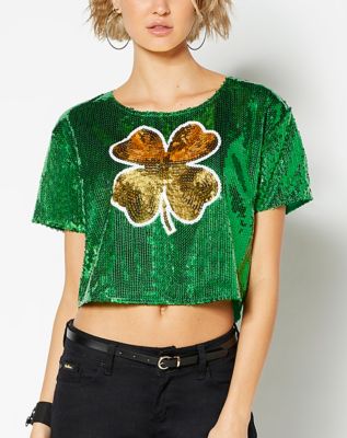 sequin shamrock shirt