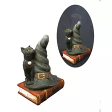 Black Cat and Witch Hat Incense Burner at Spencer's