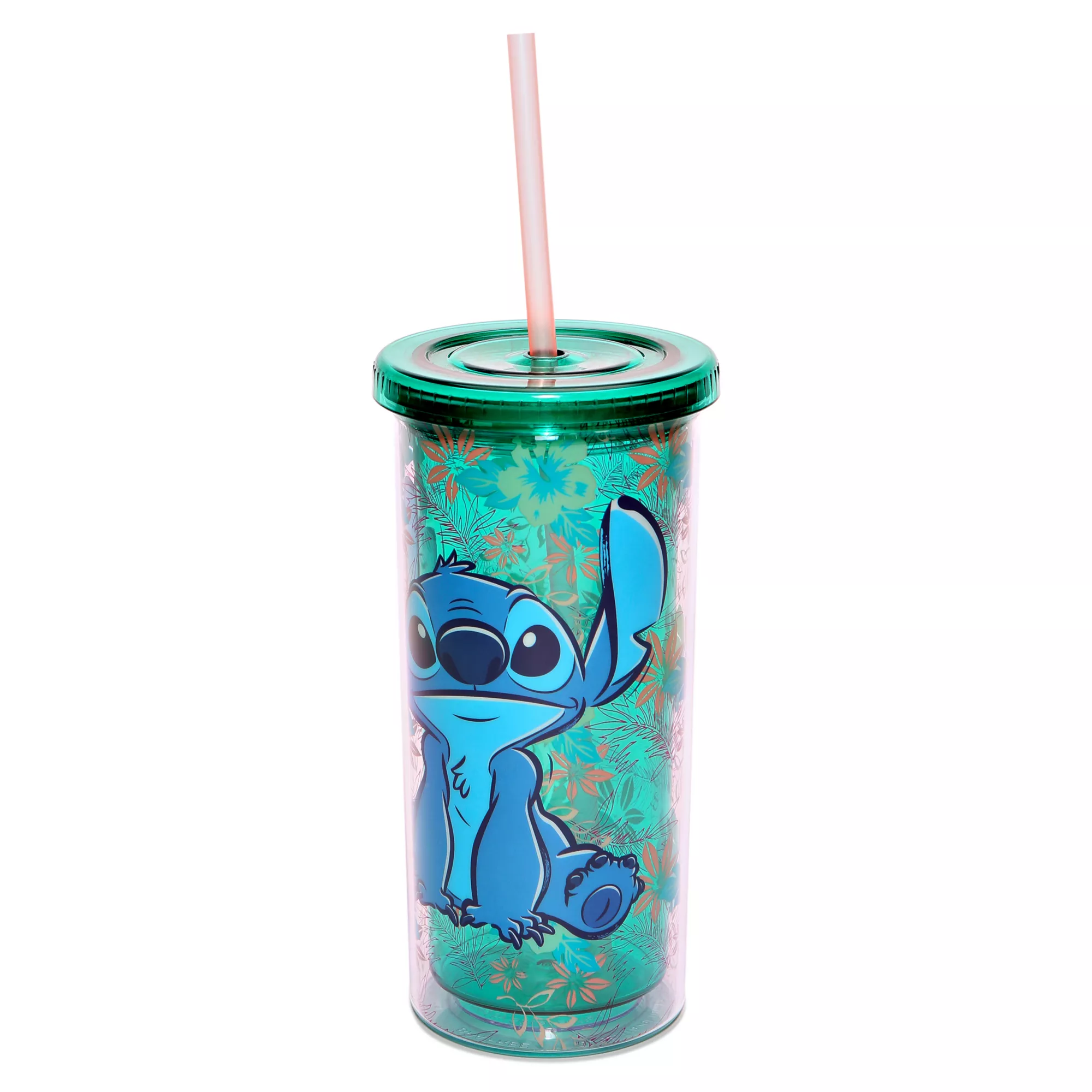 Floral Stitch Cup With Straw 20 oz. - Disney at Spencer's
