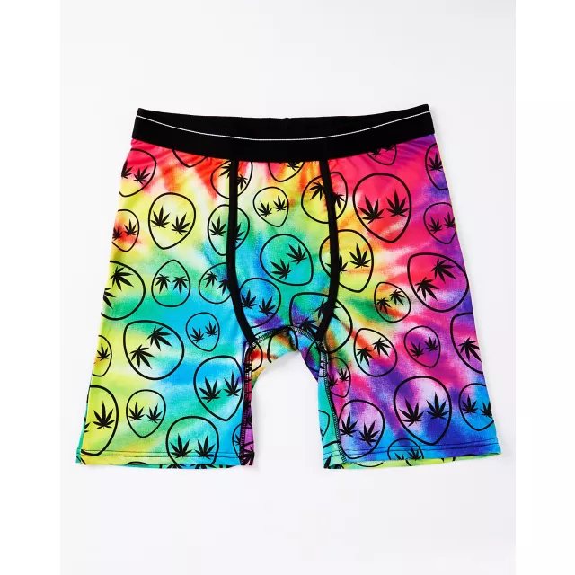 Alien Tie Dye Boxer Briefs at Spencer's