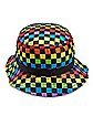Rainbow Checkered Bucket Hat