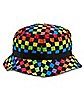 Rainbow Checkered Bucket Hat