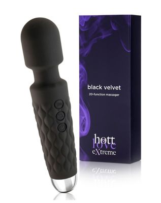 Black Velvet Waterproof 20-Function Multi-Speed Rechargeable Wand Massager 7 Inch - Hott Love Extreme