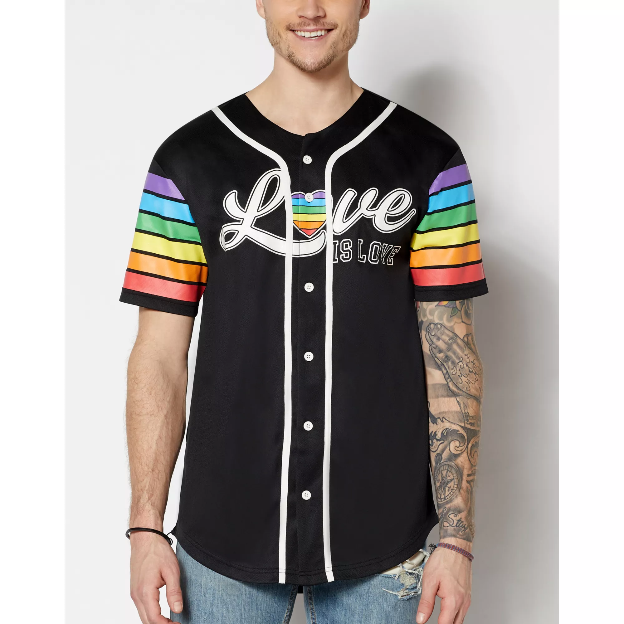 Love Is Love Rainbow Pride Jersey at Spencer's