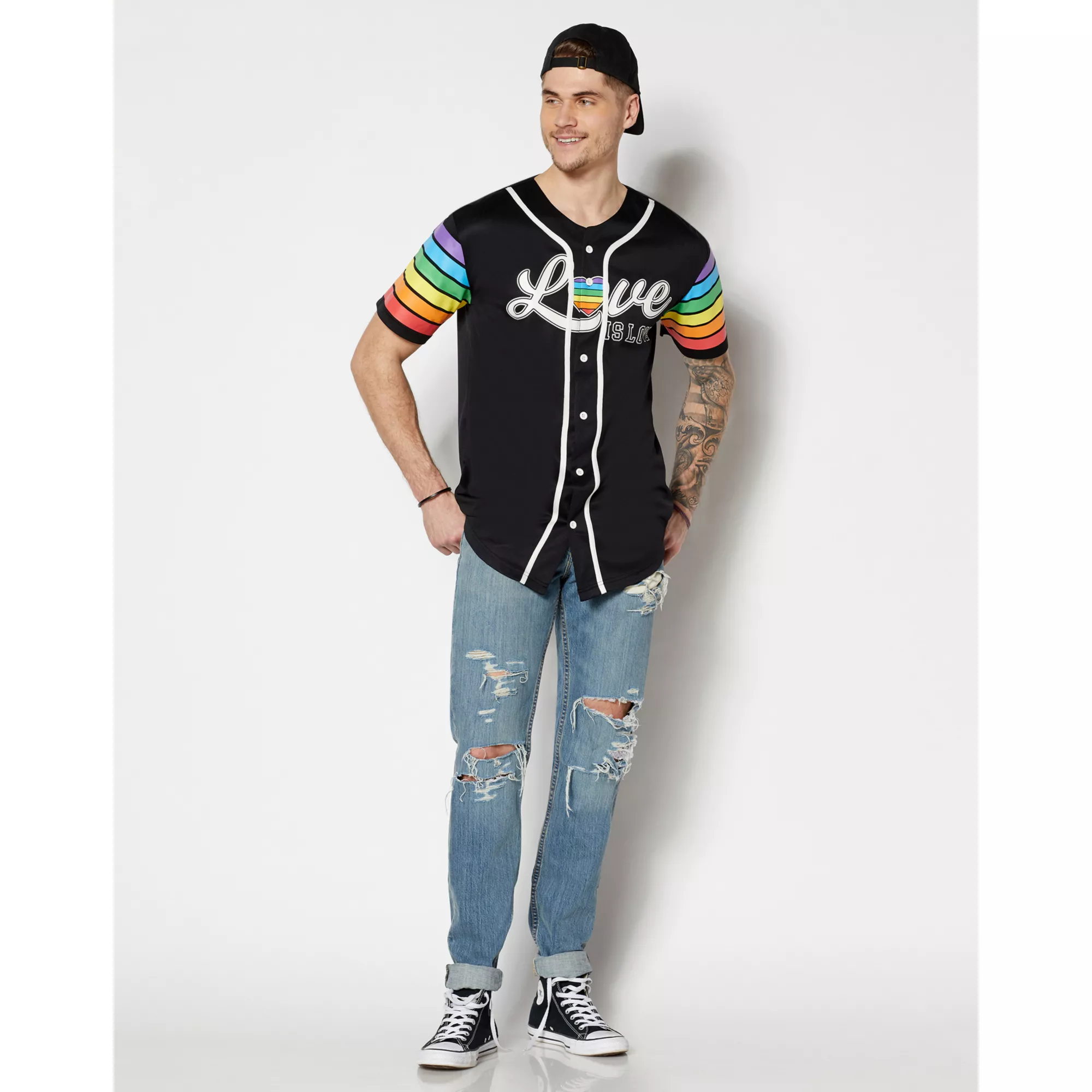 Love Is Love Rainbow Pride Jersey at Spencer's