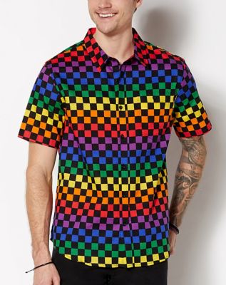 rainbow checkerboard shirt