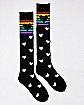 Rainbow Heart Knee Socks