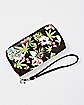 Floral Leaf Zipper Wallet