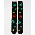 Rasta Weed Leaf Knee High Socks at Spencer's