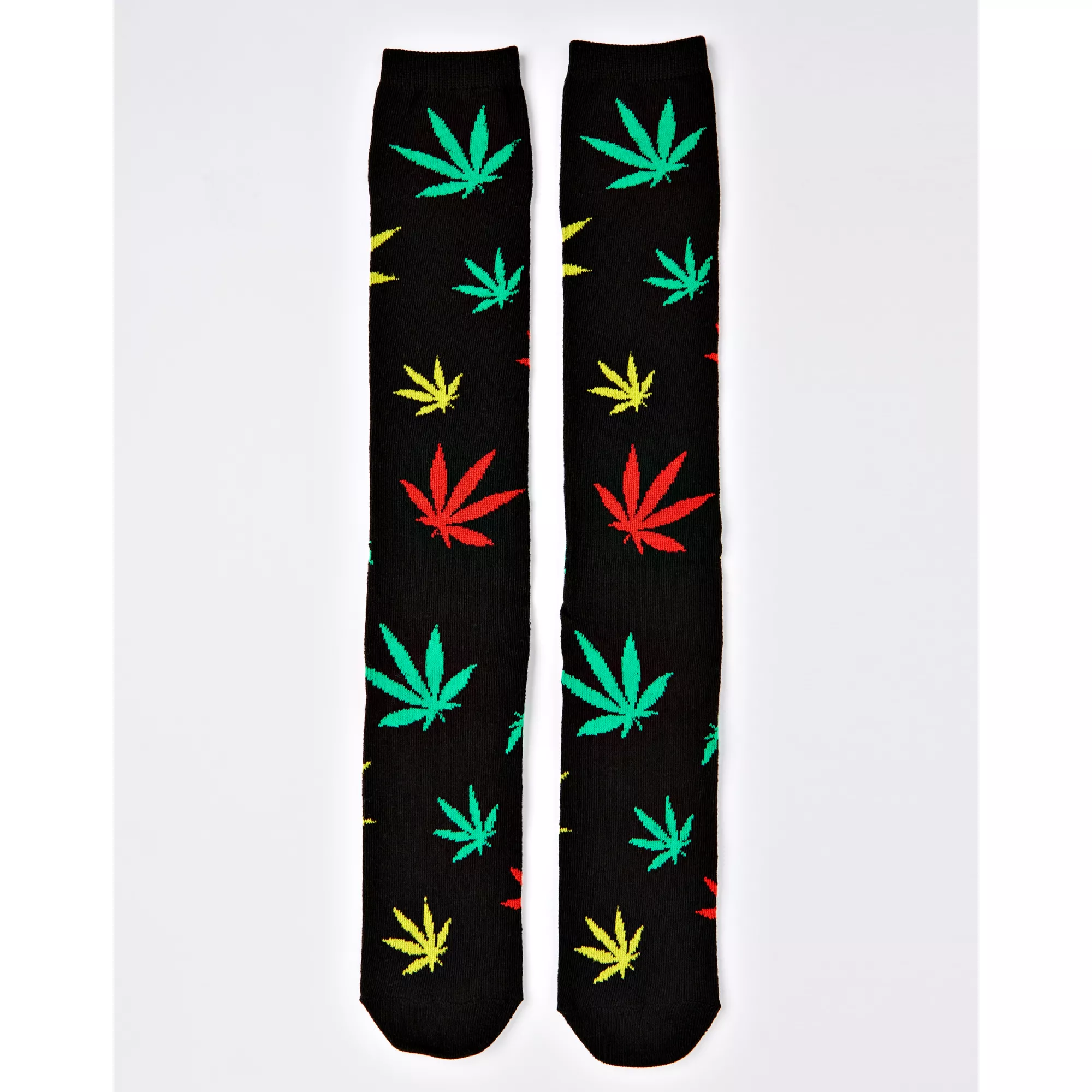 Rasta Weed Leaf Knee High Socks at Spencer's