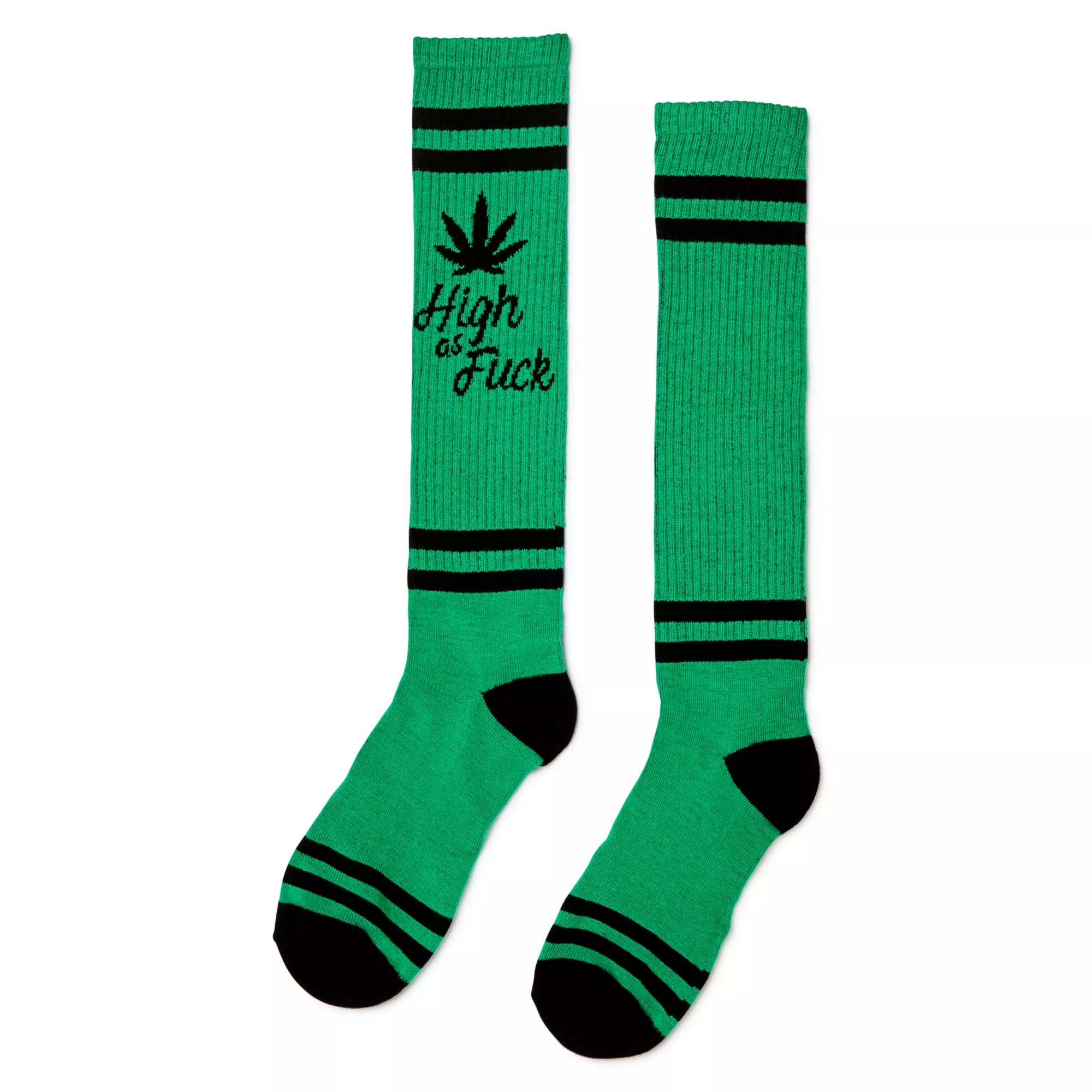 High As Fuck Knee High Socks at Spencer's