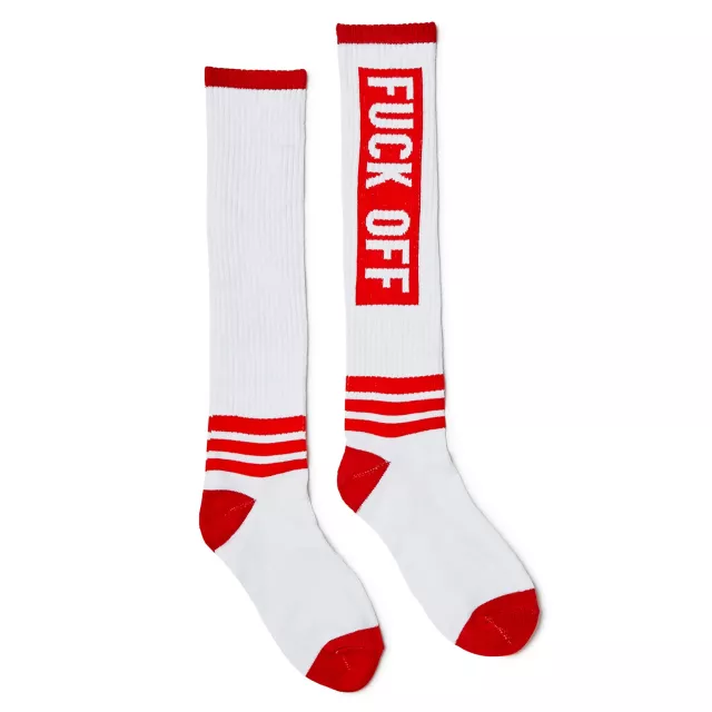 Fuck Off Knee High Socks at Spencer's