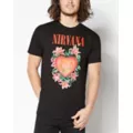 Floral Heart Nirvana T Shirt at Spencer's