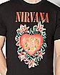 Floral Heart Nirvana T Shirt