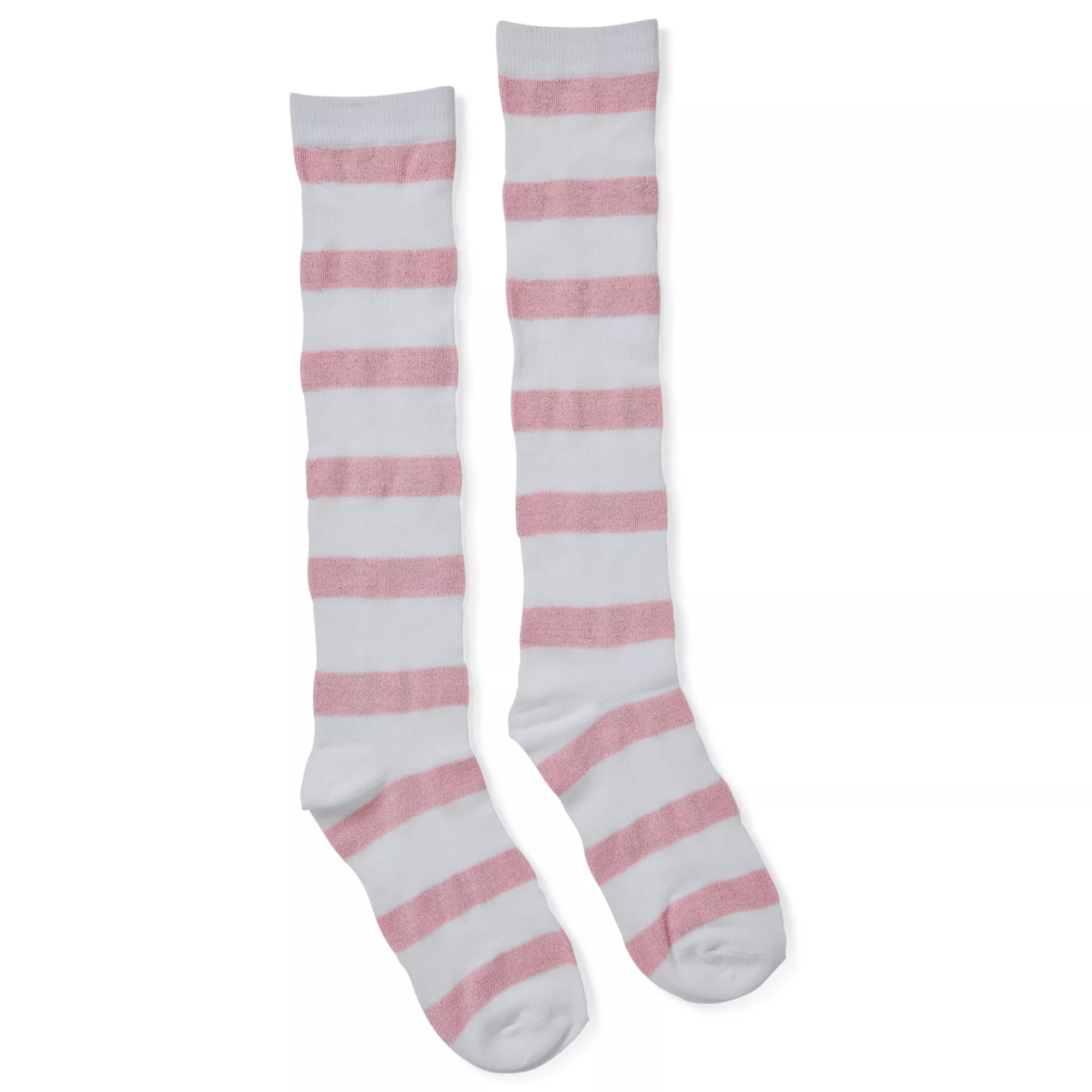 Pink Stripe Knee High Socks at Spencer's