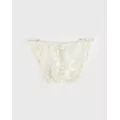 Plus Size Wifey Gold Lace Back Panties at Spencer's