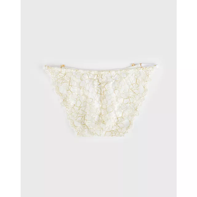 Plus Size Wifey Gold Lace Back Panties at Spencer's