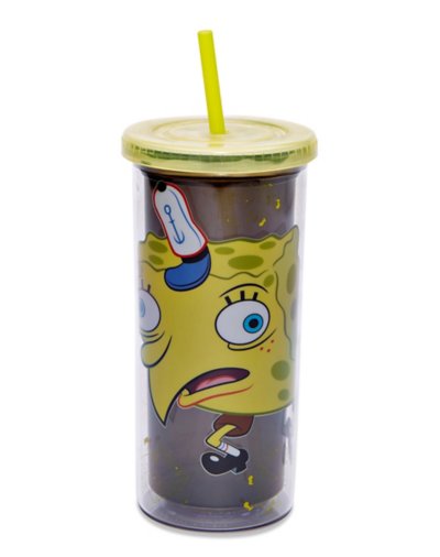 Meme SpongeBob SquarePants Cup With Straw oz. - Nickelodeon
