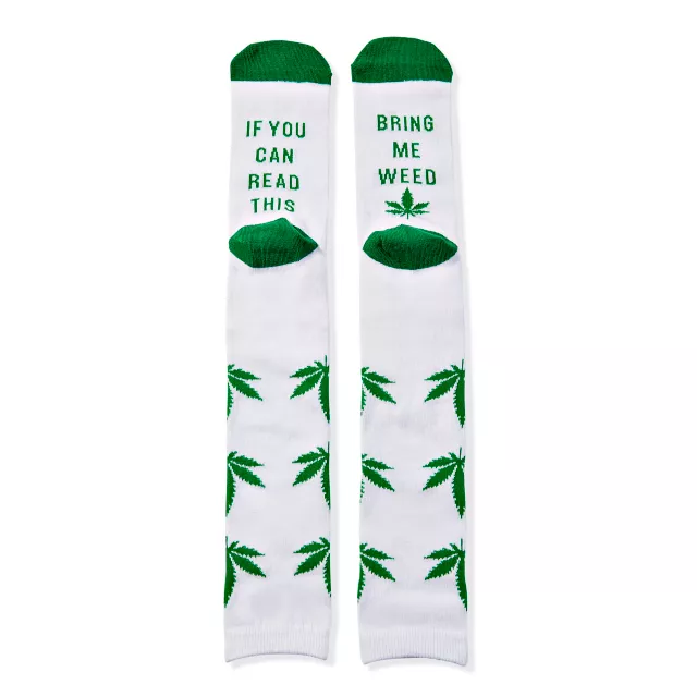 Bring Me Weed Knee High Socks at Spencer's