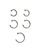 Multi-Pack CZ Hoop Nose Rings - 5 Pack
