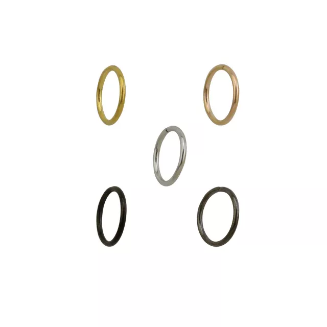 Multi-Pack Colored Hoop Nose Rings - 5 Pack at Spencer's