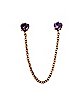 Purple Gem Chain Cartilage Earring - 18 Gauge
