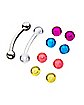 Multi-Pack Curved Barbells with Extra Balls 2 Pack - 16 Gauge