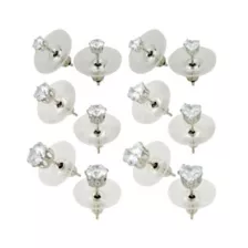 Multi-Pack Round Heart CZ Stud Earrings - 6 Pair at Spencer's