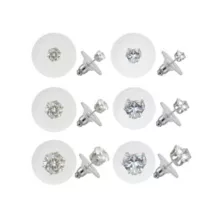 Multi-Pack Round Heart CZ Stud Earrings - 6 Pair at Spencer's