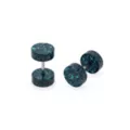 Teal Splatter Fake Plugs - 18 Gauge at Spencer's
