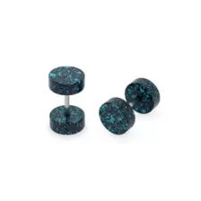 Teal Splatter Fake Plugs - 18 Gauge at Spencer's