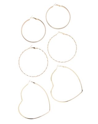 Multi-Pack Hoop Earrings - 3 Pack