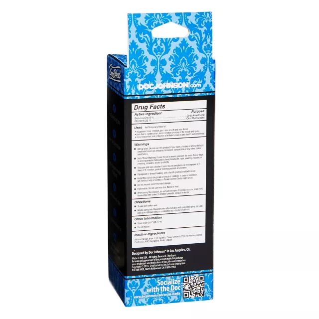 Numbing Blue Raspberry Deep Throat Spray - 2 oz. at Spencer's