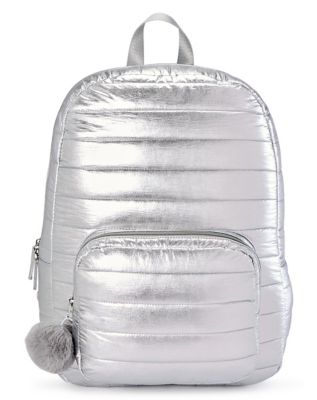 silver puffer 2019 fashion backpack