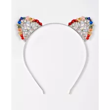 Rainbow CZ Cat Ear Headband at Spencer's