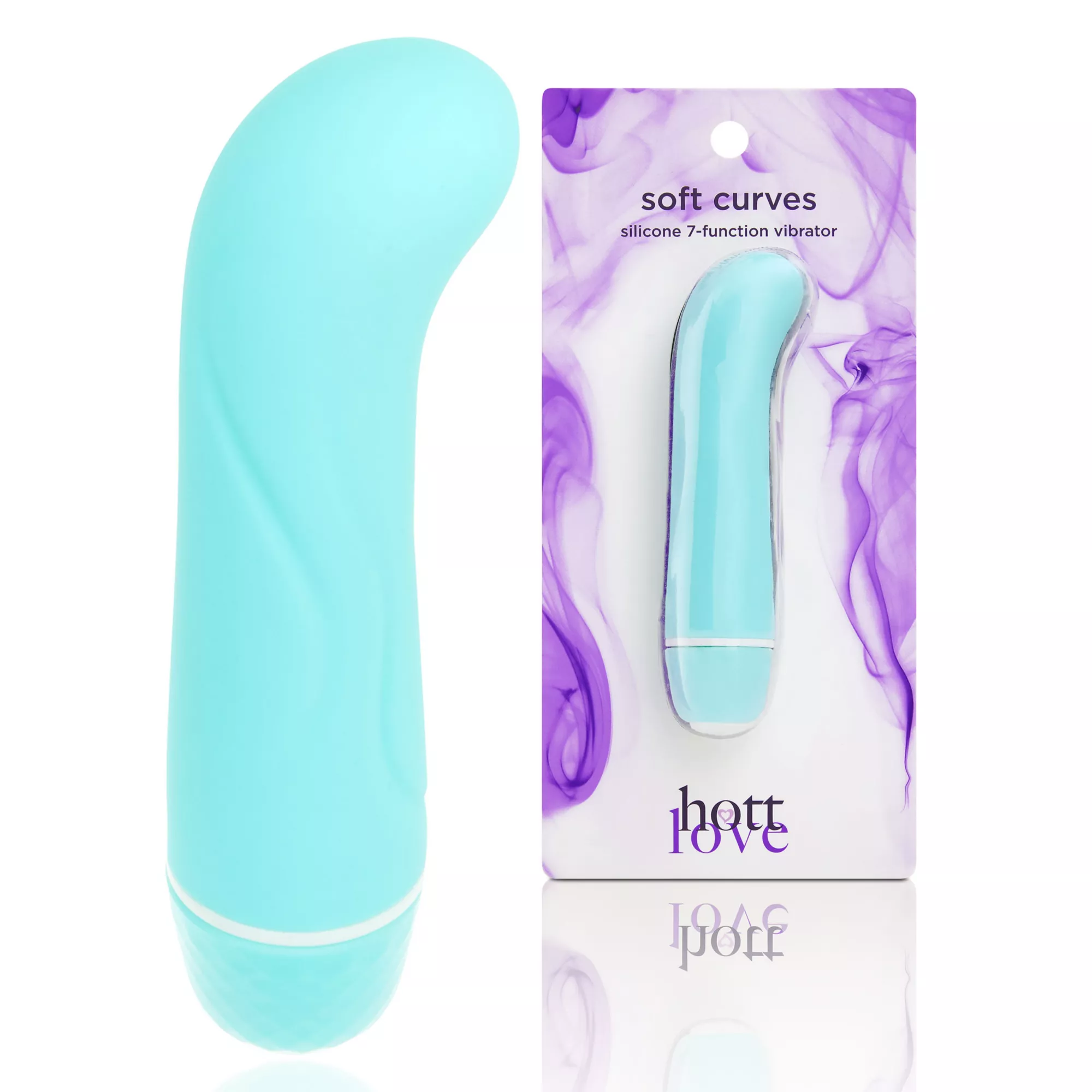 Soft Curves Multi-Function Waterproof G-Spot Vibrator 5 Inch Turquoise - Hott Love