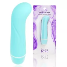 Soft Curves Multi-Function Waterproof G-Spot Vibrator 5 Inch Turquoise - Hott Love at Spencer's