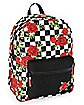 Checkered Rose Backpack