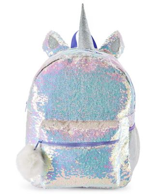 iridescent magic sequin 3D unicorn backpack