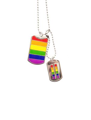 rainbow dog tags