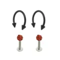 Multi-Pack CZ Horseshoe Rings and Labret Lip Rings 4 Pack - 16 Gauge at Spencer's