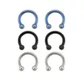Multi-Pack Blue Horseshoe Rings - 3 Pair at Spencer's
