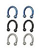 Multi-Pack Blue Horseshoe Rings - 3 Pair