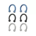 Multi-Pack Blue Horseshoe Rings - 3 Pair at Spencer's