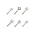 Multi-Pack CZ Stud Nose Rings - 6 Pack at Spencer's
