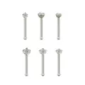Multi-Pack CZ Stud Nose Rings - 6 Pack at Spencer's