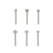 Multi-Pack CZ Stud Nose Rings - 6 Pack at Spencer's