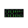 Multi-Pack Glow In The Dark Horseshoe Rings - 4 Pair at Spencer's