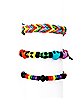 Multi-Pack Rainbow Skull Bracelets - 3 Pack